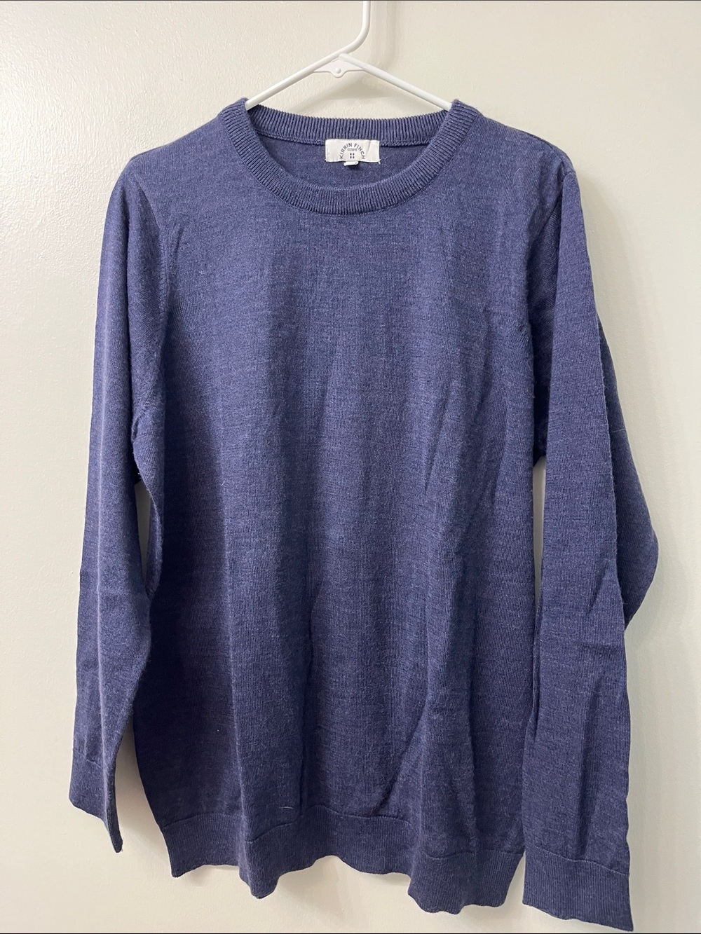 Kirrin Finch Women's Vasa Crewneck Sweater in Heathered Navy XXL